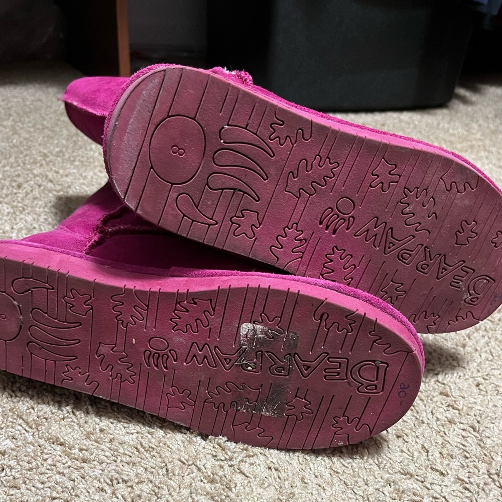 Bearpaw boots size 8 magenta - Picture 2 of 9